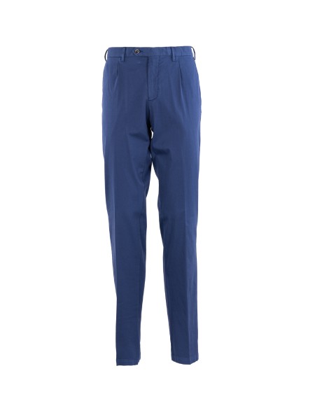 Shop GERMANO  Trousers: Germano silk blend trousers.
Zip closure with button and counter buttons.
"American" front pockets.
Back welt pockets with button.
Composition: 88% cotton, 10% silk, 2% elastane.
Made in Italy.. 8931 21G -0203